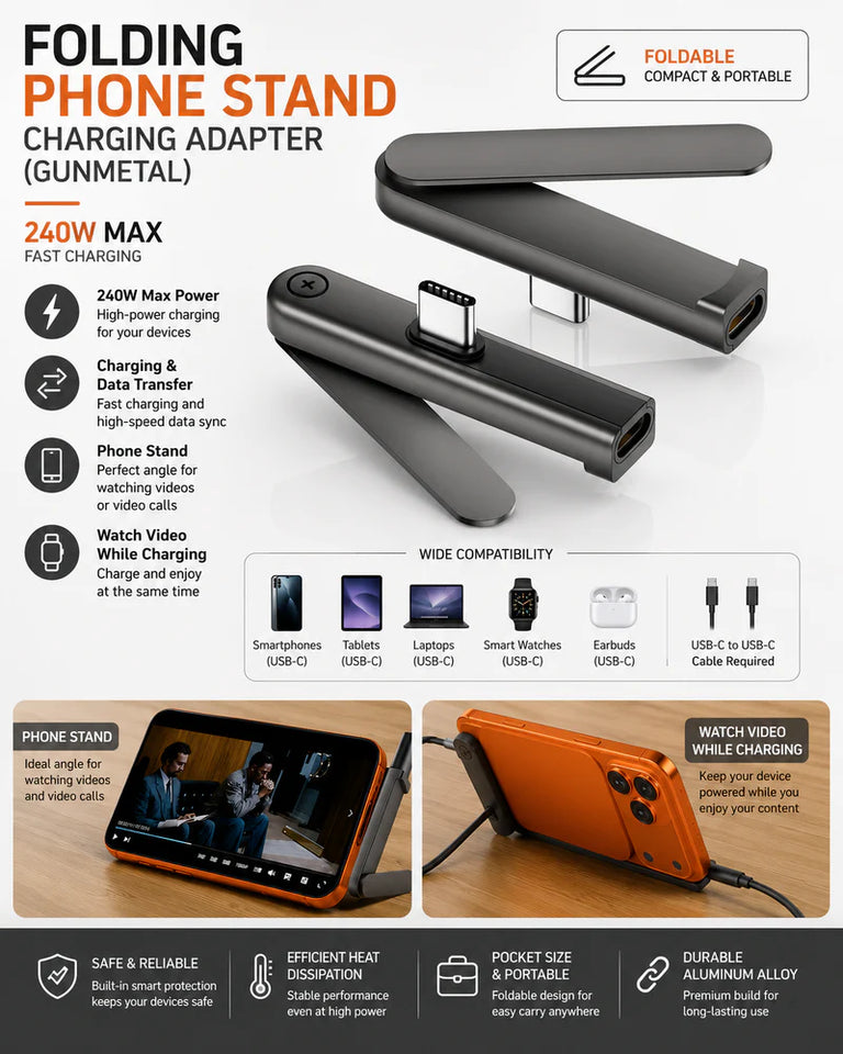 Foldable USB-C Charging Stand